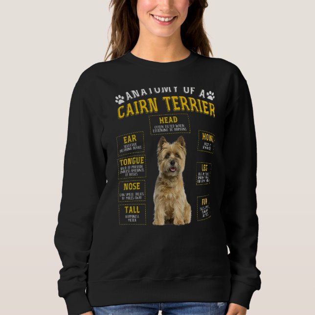Camiseta Anatomia Cairn Terrier Para Mulheres (Frente)