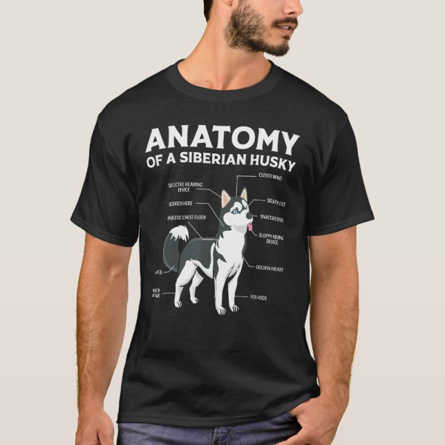Camiseta Anatomia - Cão-de-Céu Siberiano (Frente)