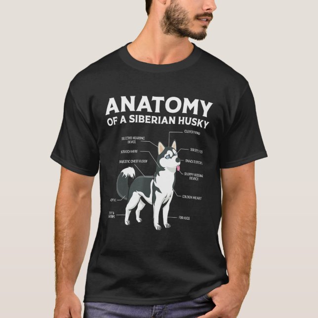 Camiseta Anatomia - Cão-de-Céu Siberiano (Frente)
