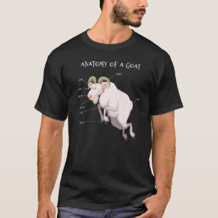 Camiseta Anatomia Caprinos Educação Científica