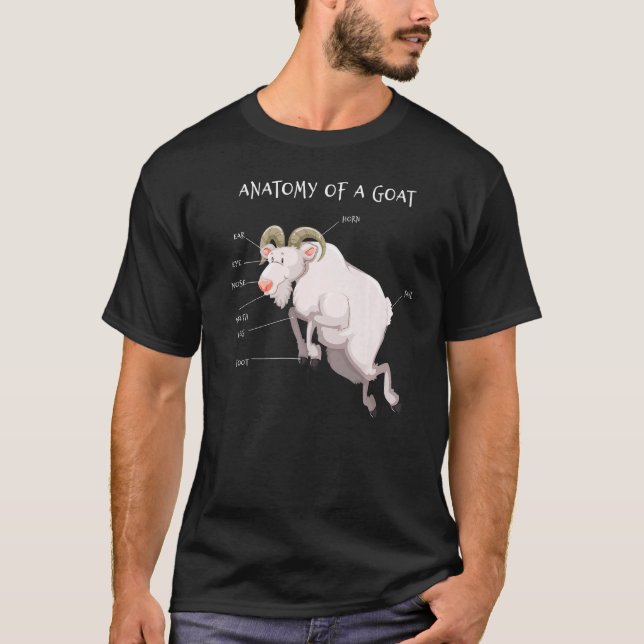 Camiseta Anatomia Caprinos Educação Científica (Frente)