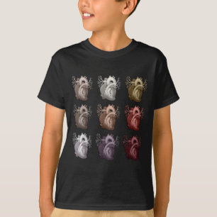 Camiseta Anatomia Cardíaca Conscientização de Doenças Cardí