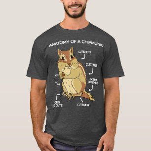 Camiseta Anatomia - Chipmunk bonito