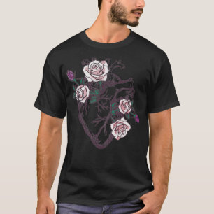 Camiseta Anatomia Coração Floral Anatômica Anatomia e Flore