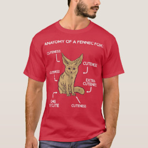 Camiseta Anatomia Cute Fennec Fo
