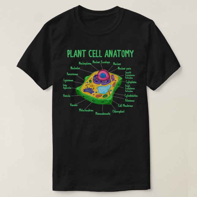 Camiseta Anatomia Da Biologia Das Células Vegetais Rua Cien (Frente do Design)