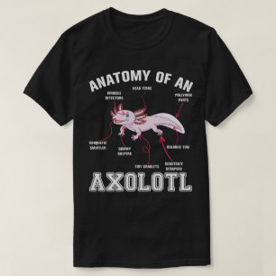 Camiseta Anatomia Da Ciência Da Biologia Axolotl