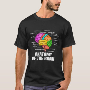 Camiseta Anatomia Da Ciência Médica Do Cérebro E Do Fisiol