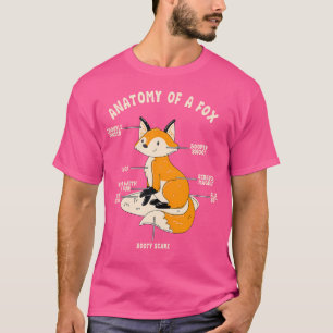 Camiseta Anatomia da Raposa Vermelha De Uma Raposa