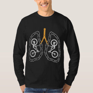 Camiseta Anatomia das peças de bicicleta Anatomia do ciclis