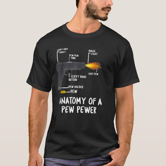 Camiseta Anatomia de A Pew Pewer Ammo Meme Lov (Frente)