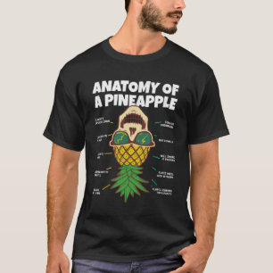 Camiseta Anatomia de abacaxi de ponta cabeça de abacaxi