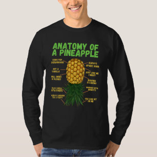 Camiseta Anatomia De Ananás De Ananás De Pineanás De Cima P