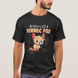 Camiseta Anatomia De Animais De Raposa Fenn