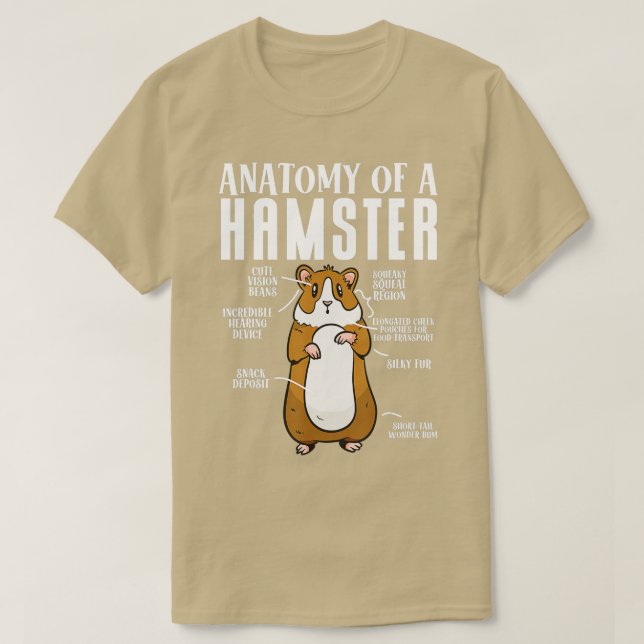 Camiseta Anatomia De Assalto De Hamster De Um Hamster (Frente do Design)