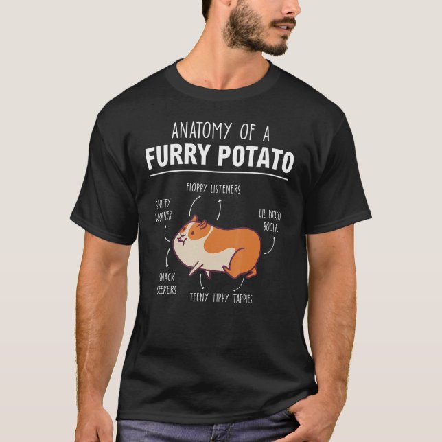 Camiseta Anatomia De Batata De Furto Para Porco-Guiné (Frente)