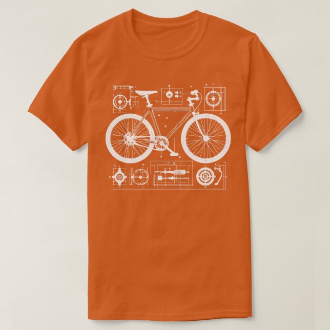 Camiseta anatomia de bicicleta 1 (Frente do Design)