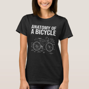 Camiseta Anatomia de bicicleta Funny Bike Parts Cyclist Cyc