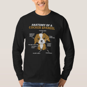 Camiseta Anatomia De Cachorro De Cocker Espanhol