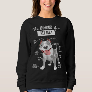 Camiseta Anatomia De Cachorro Pitbulento Sobre Homens Unise