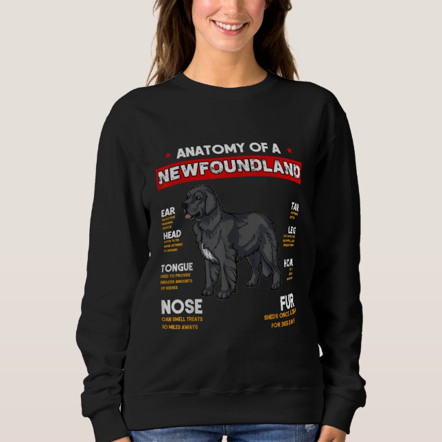 Camiseta Anatomia De Cães Da Terra Nova (Frente)