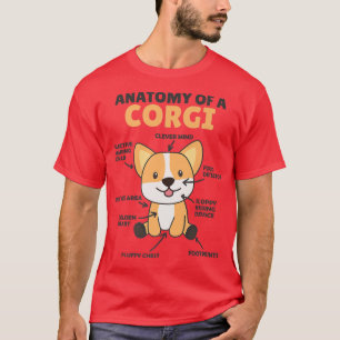 Camiseta Anatomia De Cães Doces De Corgi