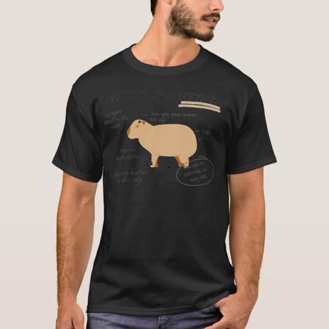 Camiseta Anatomia De Capybara (Frente)