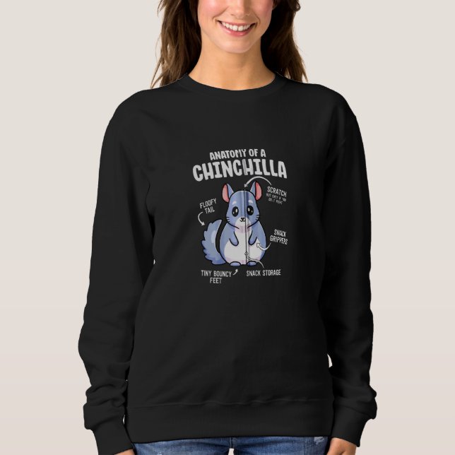 Camiseta Anatomia De Chinchilla Para Mulheres Mãe (Frente)