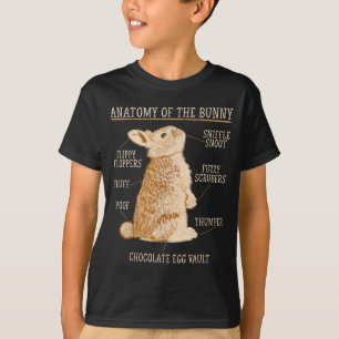Camiseta Anatomia de Coelho Amante de Coelho Dono de Animal