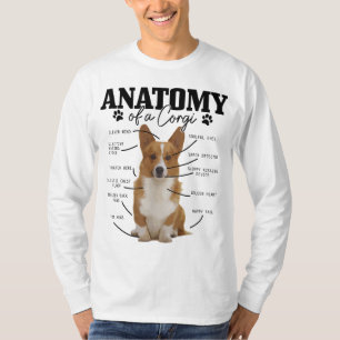 Camiseta Anatomia De Corgi Engraçado Cachorro Corgi Mãe Cor