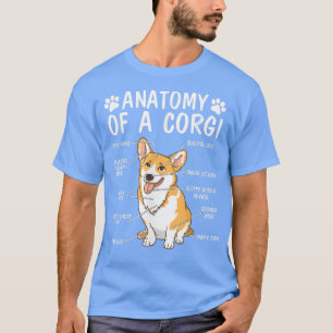 Camiseta Anatomia De Corgi Engraçado Cachorro Corgi Mãe Cor