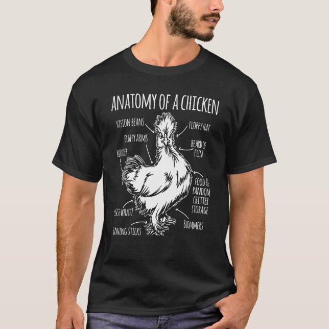 Camiseta Anatomia De Fazenda De Frango Quando Galinha (Frente)