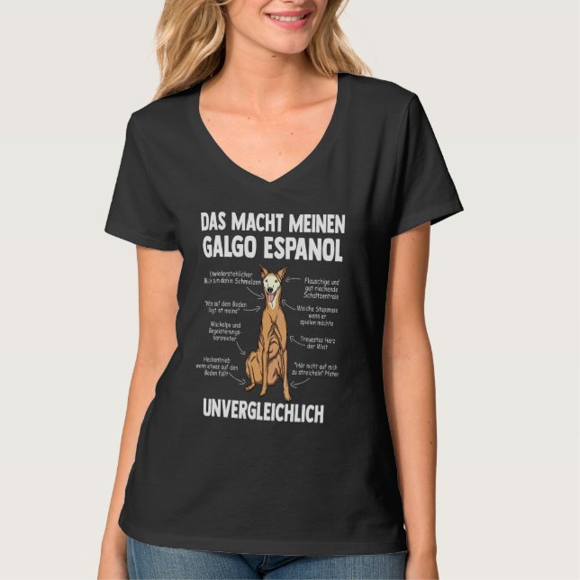 Camiseta Anatomia De Galgo Espanol (Frente)