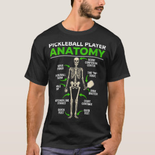 Camiseta Anatomia de jogadora de pickleball feminina engraç
