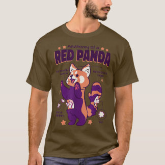 Camiseta Anatomia De Panda Vermelha