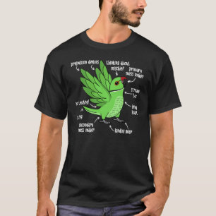 Camiseta Anatomia de Papagaio I Ringneck Indiano Verde