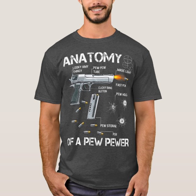 Camiseta Anatomia De Pew Pewer Ammo Gun Memorial (Frente)