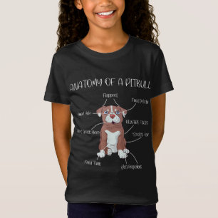 Camiseta Anatomia de Pitbull homens mulheres amantes de cac