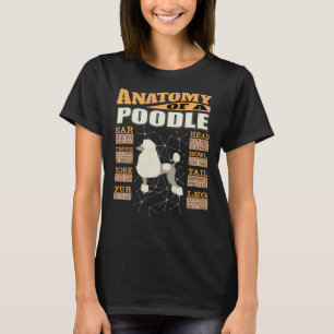 Camiseta Anatomia de Poodle Engraçado Design