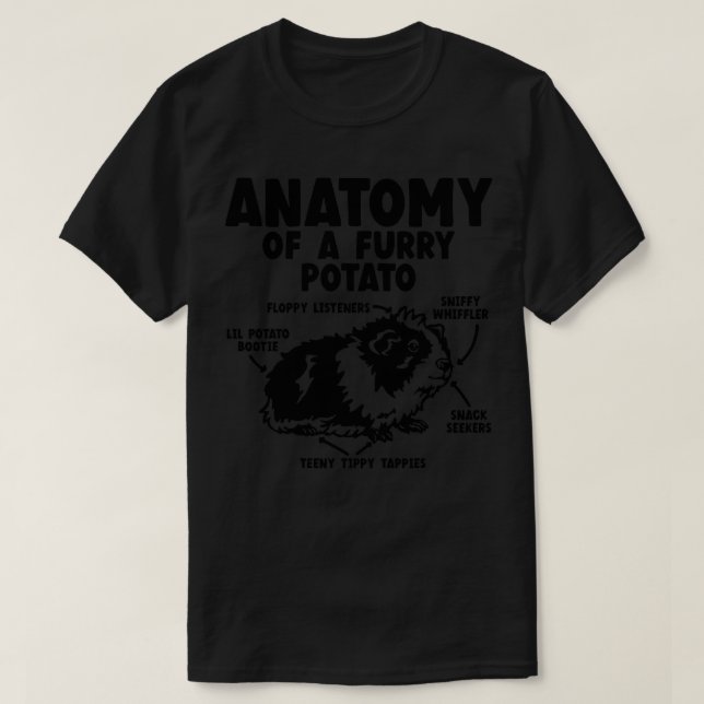 Camiseta Anatomia De Porco-Guiné De Batata (Frente do Design)
