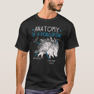 Camiseta Anatomia De Porcu Porcupine Rodent