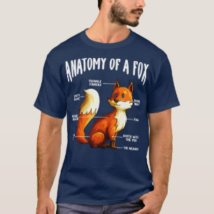 Camiseta Anatomia de Raposa Engraçada Gif-Cute-Animal