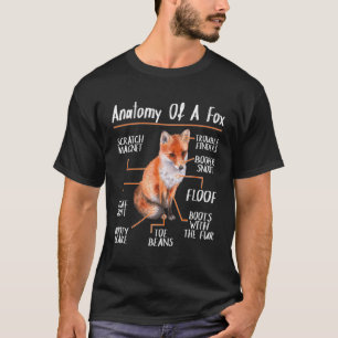 Camiseta Anatomia De Raposa Vermelha Dotada