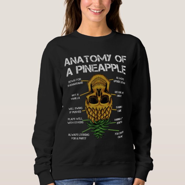 Camiseta Anatomia De Um Ananás De Ananás De Ananás (Frente)