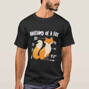 Camiseta Anatomia De Um Animal Engraçado De Fox Cute Carniv