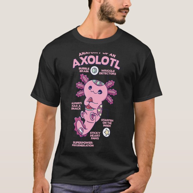 Camiseta Anatomia De Um Axolotl (Frente)