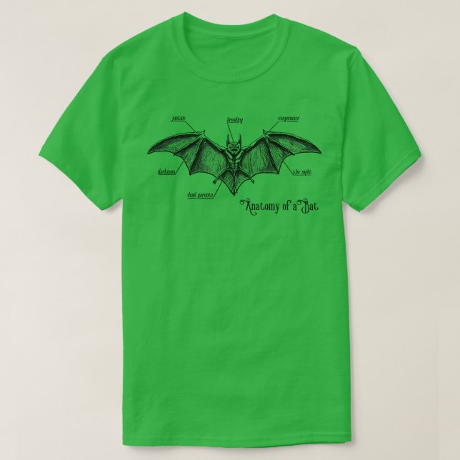 Camiseta Anatomia de um Bat (Frente do Design)