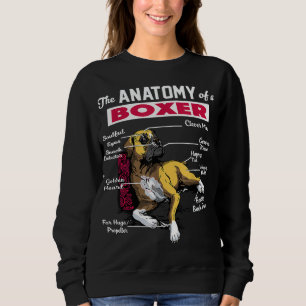 Camiseta Anatomia de um Cachorro Boxer - Engraçado para ama