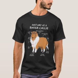 Camiseta Anatomia De Um Cachorro Engraçado De Collie Engraç