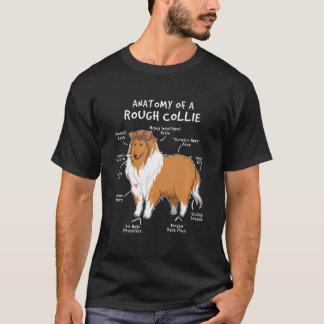 Camiseta Anatomia De Um Cachorro Engraçado De Collie Engraç